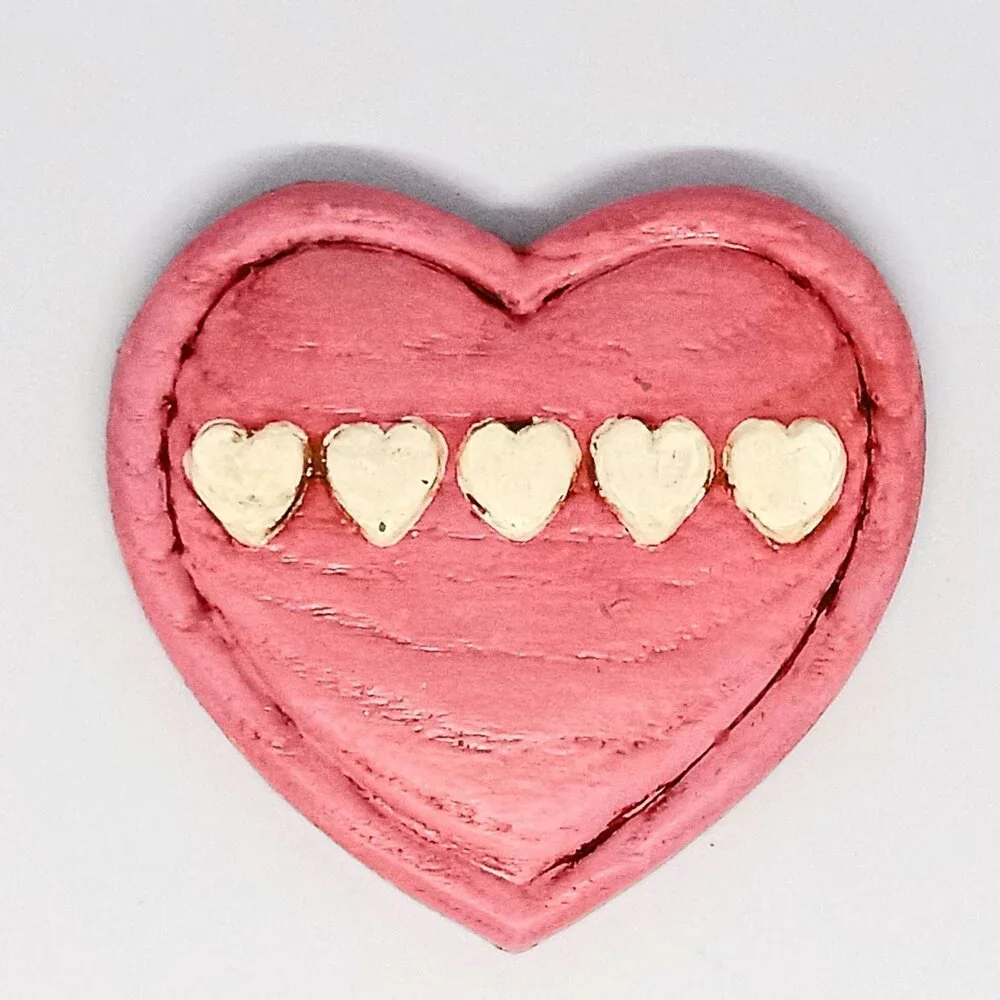 Burwood Plastic Heart Wall Hanging Decor - Nursery - Baby - 1980s-Vintage